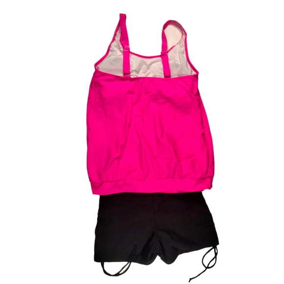 Vintage Tummy Control Two Piece Tankini With Boy Shorts Swimsuit Small NWT - Picture 8 of 8